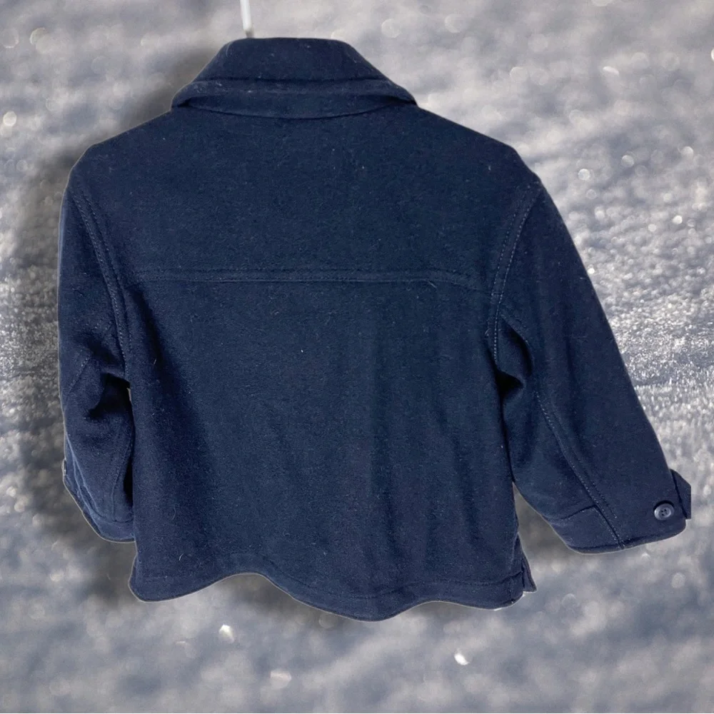 𝅺baby Gap Navy Wool Winter Peacoat Size 3T